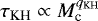 $\tau_{\textrm{KH}}\propto M_{\textrm{c}}^{q_{\textrm{KH}}}$