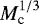 $M_{\textrm{c}}^{1/3}$