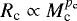 $R_{\textrm{c}} \propto M_{\textrm{c}}^{p_{\textrm{c}}}$