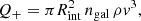 $$ \begin{aligned} Q_{+}= \pi R_{\rm int}^2 \, n_{\rm gal} \, \rho { v}^3 , \end{aligned} $$