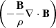 $ \left(-\frac{{\mathbf{B}}}{\rho}\nabla\cdot \mathbf{B}\right) $