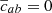 $ \overline{c}_{ab}=0 $