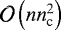 $\mathcal{O}\left(n n_{\textrm{c}}^2\right)$