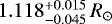 $1.118_{-0.045}^{&#x002B;0.015}\,R_{\odot}$