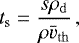 \begin{equation*}t_{\mathrm{s}}=\frac{s\rho_{\mathrm{d}}}{\rho \bar{v}_{\mathrm{th}}} \,, \end{equation*}
