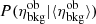 $ P(\eta_{\mathrm{bkg}}^{\mathrm{ob}} | \langle\eta_{\mathrm{bkg}}^{\mathrm{ob}}\rangle) $