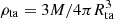 $ \rho_{\rm ta}= 3 M /4\pi R_{\rm ta}^3 $