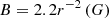 $$ \begin{aligned} B = 2.2 r^{-2}\, (G) \end{aligned} $$