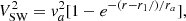 $$ \begin{aligned} V_{\rm SW}^2 = v_a^2 [1 - e^{ - (r - r_1/) / r_a} ], \end{aligned} $$