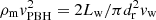 $ \rho_{\rm m}v_{\rm PBH}^2=2L_{\rm w}/\pi d_{\rm r}^2v_{\rm w} $