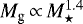 $M_{\textrm{g}}\,{\propto}\,M_{\star}^{1.4}$