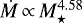 $\dot{M}\,{\propto}\, M_{\star}^{4.58}$