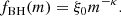 $$ \begin{aligned} f_{\mathrm{BH}}(m) = \xi _0 m^{-\kappa }. \end{aligned} $$
