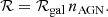 $$ \begin{aligned} \mathcal{R} = \mathcal{R} _{\mathrm{gal}} \, n_{\mathrm{AGN}}. \end{aligned} $$