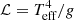 $ \mathcal{L} = T_{\rm eff}^4 / g $