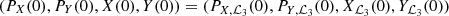 $ (P_X(0),P_Y(0),X(0),Y(0))=( P_{X,\mathcal{L}_3} (0), P_{Y, \mathcal{L}_3} (0), X_{{\cal L}_3}(0),Y_{{\cal L}_3}(0)) $