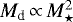 $M_{\textrm{d}}\,{ \propto}\, M_{\star}^{2}$