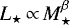 $L_{\star} \,{\propto}\, M_{\star}^{\beta}$