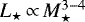 $L_{\star} \,{\propto}\, M_{\star}^{3-4}$