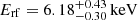 $ E_{\mathrm{rf}}=6.18_{-0.30}^{+0.43}\,\mathrm{keV} $