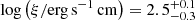 $ \mathrm{log\left(\xi/erg\,s^{-1}\,cm\right)=2.5_{-0.3}^{+0.1}} $