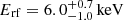 $ E\mathrm{_{rf}=6.0_{-1.0}^{+0.7}\,keV} $