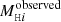 $ M_{Hi}^{{\rm{observed}}} $