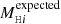 $ M_{Hi}^{{\rm{expected}}} $