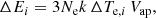 $$ \begin{aligned} \Delta E_i = 3N_{\rm e} k\,\Delta T_{\mathrm{e},i}\,V_{\rm ap}, \end{aligned} $$