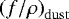 $\left(f/\rho \right)_{\mathrm{dust}}$