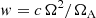 $$ \begin{aligned} w = c\,\Omega ^2/\Omega _\mathrm{A} \end{aligned} $$
