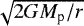 $\sqrt{ 2GM_{\textrm{p}}/r}$
