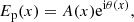 $$ \begin{aligned} E_{\rm p}(x) = A(x) \mathrm{e}^{\mathrm{i} \theta (x)}, \end{aligned} $$