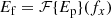 $$ \begin{aligned} E_{\rm f}&= \mathcal{F} \{ E_{\rm p}\} (f_x) \end{aligned} $$