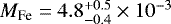 $M_{\textrm{Fe}}=4.8_{-0.4}^{&#x002B;0.5} \times 10^{-3}$