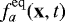 $f^{\rm{eq}}_a(\mathbf{x},t)$