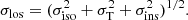 $$ \begin{aligned} \sigma _{\rm los} = (\sigma _{\rm iso}^2 + \sigma ^2_{\rm T} + \sigma ^2_{\rm ins})^{1/2}. \end{aligned} $$