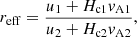 $$ \begin{aligned} r_{\mathrm{eff} }=\frac{u_1+H_{\rm c1}v_{\mathrm{A} 1}}{u_2+H_{\rm c2}v_{\mathrm{A} 2}}, \end{aligned} $$