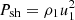 $ P_\mathrm{sh}=\rho_1 u_1^2 $