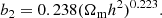 $$ \begin{aligned} b_{2}&= 0.238(\Omega _{\rm m}h^{2})^{0.223}. \end{aligned} $$