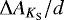 $\Delta A_{{ K_{\textrm{S}}}}/d$