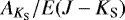 $A_{{ K_{\textrm{S}}}}/E(J-{ K_{\textrm{S}}})$