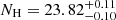 $ N_{\mathrm{H}}=23.82^{+0.11}_{-0.10} $