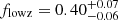 $ f_{\mathrm{lowz}} = 0.40^{+0.07}_{-0.06} $