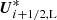 $ \boldsymbol{U}^{*}_{i+1/2,\mathrm{L}} $