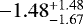 $-1.48^{&#x002B;1.48}_{-1.67}$