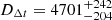 $ D_{\Delta t} = 4701^{+242}_{-204} $