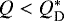 $Q<Q_{\text{D}}^{*}$