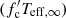 $ (f_{\rm c}^\prime T_{\rm eff,\infty}) $