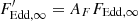 $ F^\prime_{\rm Edd,\infty} = A_{F} F_{\rm Edd,\infty} $